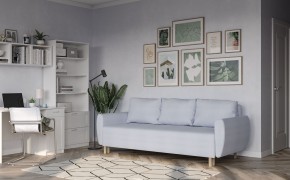 Диван-кровать Тулисия пастельно-голубой, ткань рогожка в Игриме - igrim.mebel24.online | фото 4