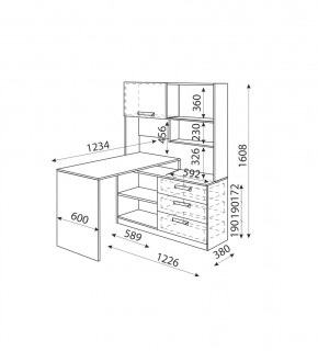 Дуглас (подростковая) М07 Стол угловой в Игриме - igrim.mebel24.online | фото 2