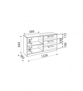 Дуглас (подростковая) М12 ТВ - тумба в Игриме - igrim.mebel24.online | фото 2