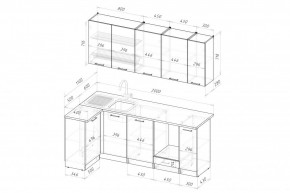 ДЮНА Кухонный гарнитур Прайм 400 (1100*2000 мм) в Игриме - igrim.mebel24.online | фото 2