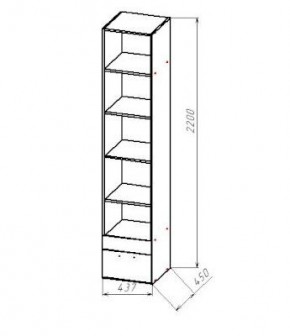 ГЕОМЕТРИЯ ГМТ.07 пенал открытый в Игриме - igrim.mebel24.online | фото 2