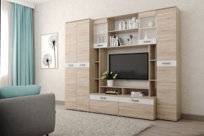 Гостиная Белла (Дуб Сонома/Белый глянец) в Игриме - igrim.mebel24.online | фото 1