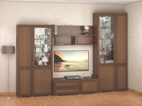 Гостиная-горка Ливорно орех в Игриме - igrim.mebel24.online | фото 1