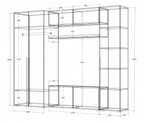 Гостиная Норден (Дуб Крафт белый) в Игриме - igrim.mebel24.online | фото 4