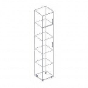 ГРАФ Пенал 1-ств. с антресолью ЛЕВЫЙ (темно серый) в Игриме - igrim.mebel24.online | фото 2