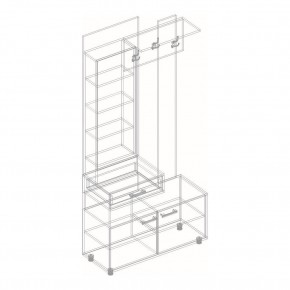 ГРАФ Прихожая (модульная) темно серый в Игриме - igrim.mebel24.online | фото 3