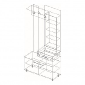 ГРАФ Прихожая (модульная) темно серый в Игриме - igrim.mebel24.online | фото 5