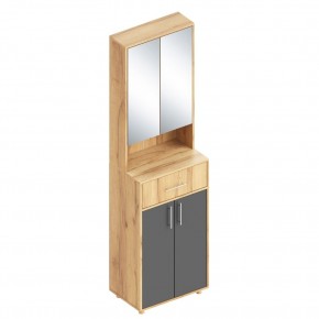 ГРАФ Тумба с зеркалом (темно серый) в Игриме - igrim.mebel24.online | фото 1
