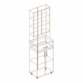 ГРАФ Тумба с зеркалом (темно серый) в Игриме - igrim.mebel24.online | фото 2