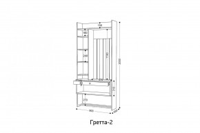 ГРЕТТА Прихожая (дуб сонома/ясень черный) в Игриме - igrim.mebel24.online | фото 4