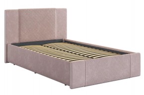ХЛОЯ Кровать 1200 с основанием (нежно-розовый велюр) в Игриме - igrim.mebel24.online | фото