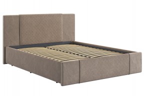 ХЛОЯ Кровать 1600 с основанием (латте велюр) в Игриме - igrim.mebel24.online | фото