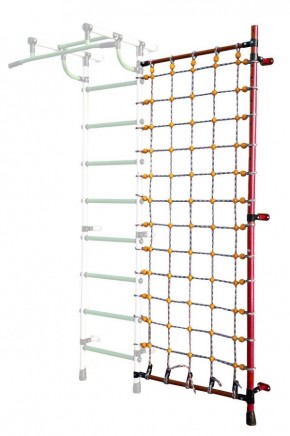 Дополнительная стойка к пристенному ДСК с сеткой для лазания, цв. красный в Игриме - igrim.mebel24.online | фото