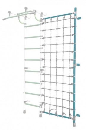 Дополнительная стойка к пристенному ДСК Pastel с сеткой для лазания, цв. бирюзовый в Игриме - igrim.mebel24.online | фото