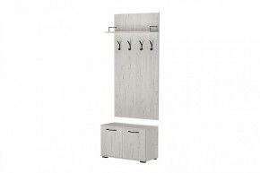 ИТАЛИЯ Вешалка В-800/Обувница О-800 (дуб крафт белый) в Игриме - igrim.mebel24.online | фото 1