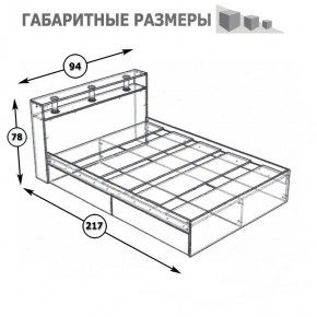 Камелия Кровать с ящиками 0900, цвет венге/дуб лоредо, ШхГхВ 93,5х217х78,2 см., сп.м. 900х2000 мм., без матраса, основание есть в Игриме - igrim.mebel24.online | фото 6