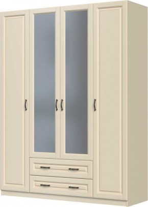 КАНТРИ Шкаф ШР-4 с 2 зерк. (слоновая кость) ЛАК в Игриме - igrim.mebel24.online | фото