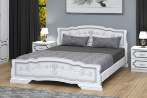 КАРИНА-6 Кровать из массива 1400 (Белый Жемчуг) в Игриме - igrim.mebel24.online | фото