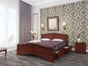 КАРИНА-6 Кровать из массива 900 (Орех) с 2-мя ящиками в Игриме - igrim.mebel24.online | фото