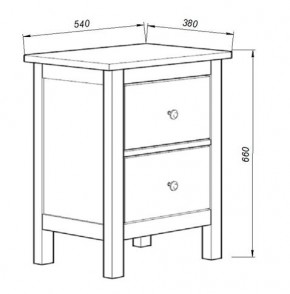 Комод 02 Кантри белый с двумя ящиками в Игриме - igrim.mebel24.online | фото 3