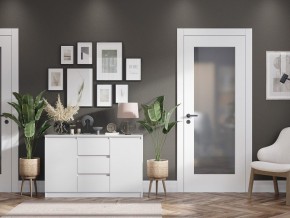 Комод 2-ств. с 3 ящиками "Бьянко" (Белый лофт) в Игриме - igrim.mebel24.online | фото 2