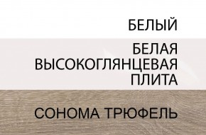 Комод 2D-1S/TYP 34, LINATE ,цвет белый/сонома трюфель в Игриме - igrim.mebel24.online | фото 3