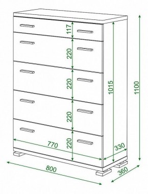 Комод Домино КМ-1 в Игриме - igrim.mebel24.online | фото 3