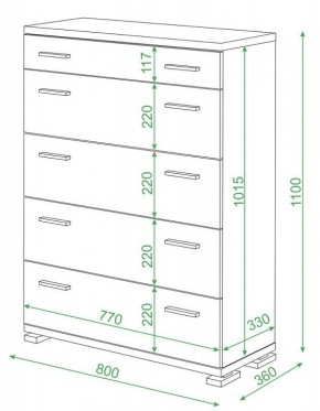 Комод Домино Лайт КМ-2 в Игриме - igrim.mebel24.online | фото 2