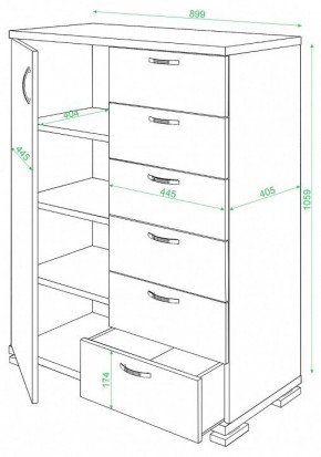 Комод Домино ТБ-6МН в Игриме - igrim.mebel24.online | фото 2