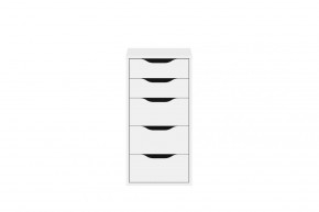 Комод Ингар белый с пятью выдвижными ящиками в Игриме - igrim.mebel24.online | фото 2