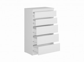 Комод КАСТОР с пятью ящиками, цвет белый в Игриме - igrim.mebel24.online | фото 2