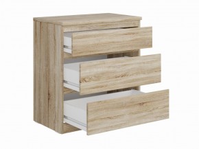 Комод КАСТОР с тремя ящиками, цвет Дуб Сонома в Игриме - igrim.mebel24.online | фото 2