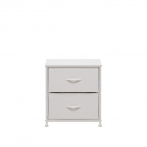 Комод Leset Линкс 2 ящ. (к/з), Каркас Белый, ящики Белые в Игриме - igrim.mebel24.online | фото 1
