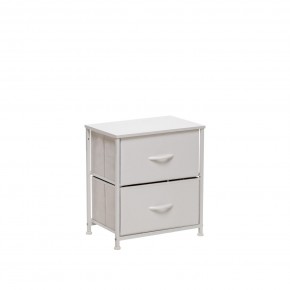 Комод Leset Линкс 2 ящ. (к/з), Каркас Белый, ящики Белые в Игриме - igrim.mebel24.online | фото 2