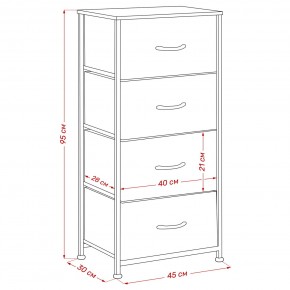 Комод Leset Линкс 4 ящ. (к/з), Каркас Белый, ящики Белые в Игриме - igrim.mebel24.online | фото 8