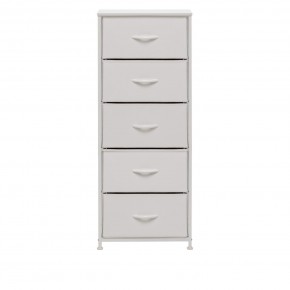 Комод Leset Линкс 5 ящ. (к/з), Каркас Белый, ящики Белые в Игриме - igrim.mebel24.online | фото 1
