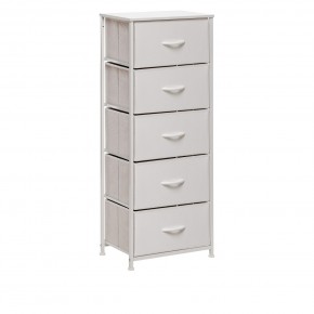 Комод Leset Линкс 5 ящ. (к/з), Каркас Белый, ящики Белые в Игриме - igrim.mebel24.online | фото 3