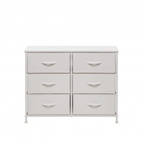 Комод Leset Линкс 6 ящ. (к/з), Каркас Белый, ящики Белые в Игриме - igrim.mebel24.online | фото 1