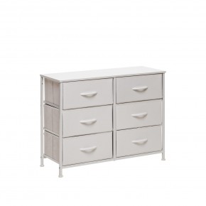 Комод Leset Линкс 6 ящ. (к/з), Каркас Белый, ящики Белые в Игриме - igrim.mebel24.online | фото 3