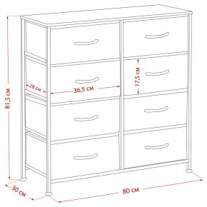 Комод Leset Линкс 8 ящ. (к/з), Каркас Белый, ящики Белые в Игриме - igrim.mebel24.online | фото 8