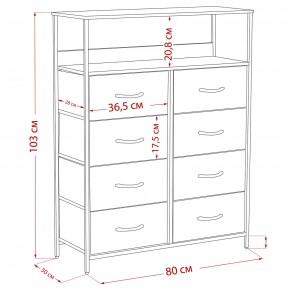 Комод Leset Локи 8 ящ. с полкой в Игриме - igrim.mebel24.online | фото 12