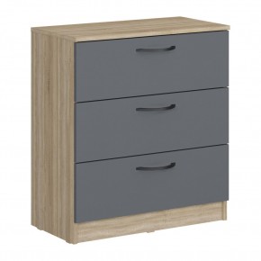 Комод мини Дублин (Дуб Сонома/Графит) в Игриме - igrim.mebel24.online | фото