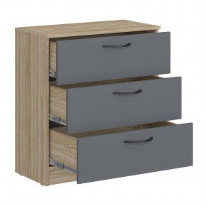 Комод мини Дублин (Дуб Сонома/Графит) в Игриме - igrim.mebel24.online | фото 2