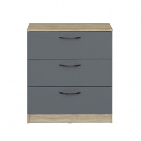 Комод мини Дублин (Дуб Сонома/Графит) в Игриме - igrim.mebel24.online | фото 3
