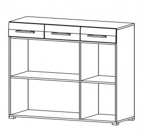 Комод НЕНСИ (Ясень Шимо светлый/Капучино глянец) в Игриме - igrim.mebel24.online | фото 2