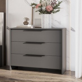 КАМЕЛИЯ 1 Серия 2 Комод 3 ящика Графит серый в Игриме - igrim.mebel24.online | фото