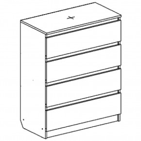 Комод с 4 ящиками "Бьянко" в Игриме - igrim.mebel24.online | фото 3