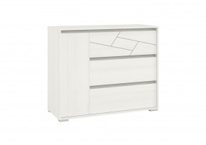 АДЕЛИНА Комод с 1дв и 3-мя ящ (белый рамух) в Игриме - igrim.mebel24.online | фото