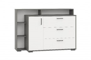Комод с дверкой и тремя ящиками (графит/белый) в Игриме - igrim.mebel24.online | фото 1