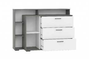 Комод с дверкой и тремя ящиками (графит/белый) в Игриме - igrim.mebel24.online | фото 2